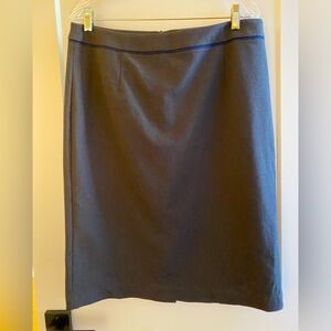 Boden Ponte Straight Skirt Grey, Cotton Blend, Size 12 R, NEW no tags
